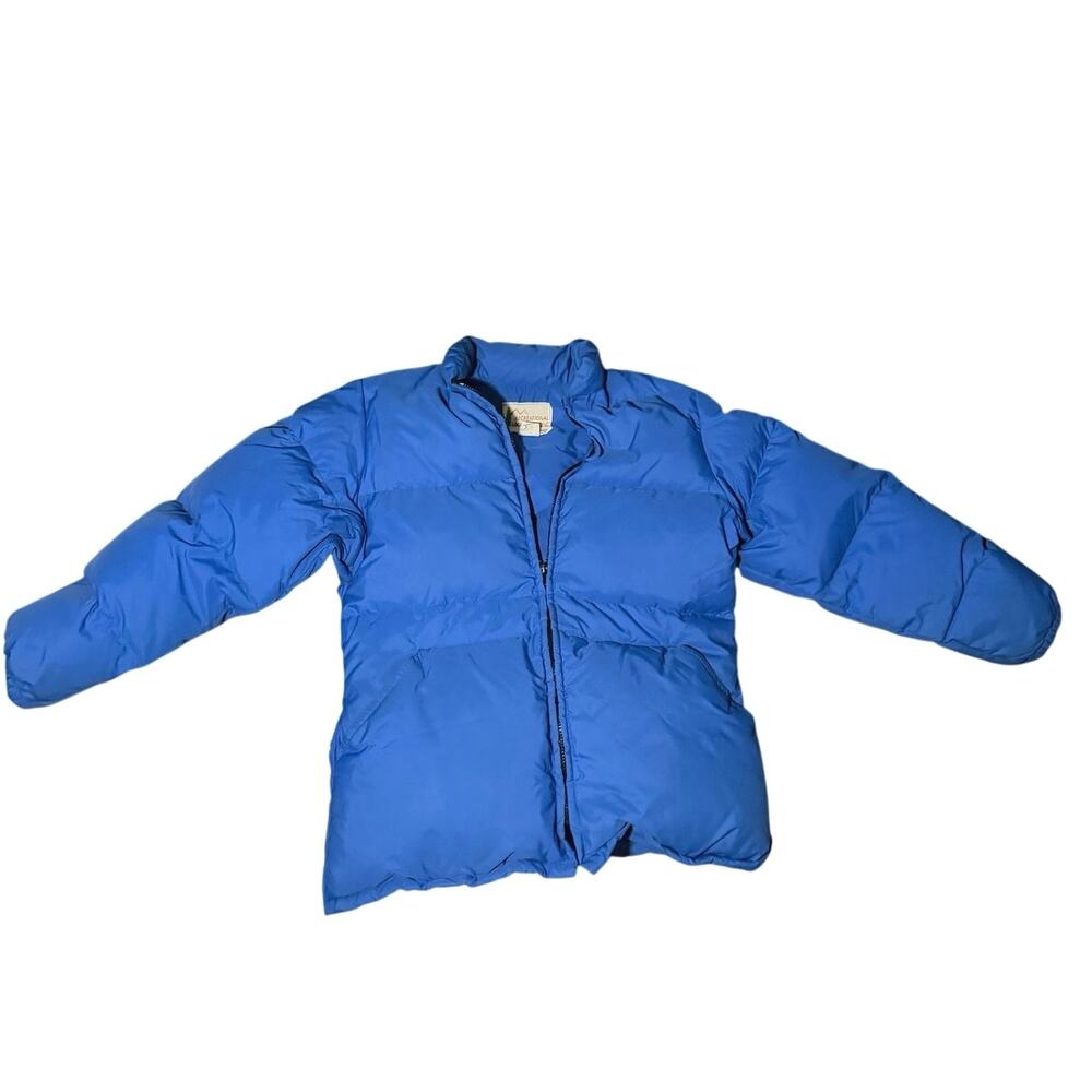 REI Vintage Puffer Jacket Blue‎ Ladies L Goose Down Gorpcore Winter Coat Outdoor